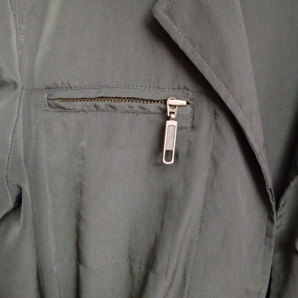 Green Drawstring Coat - Picture 3 of 5